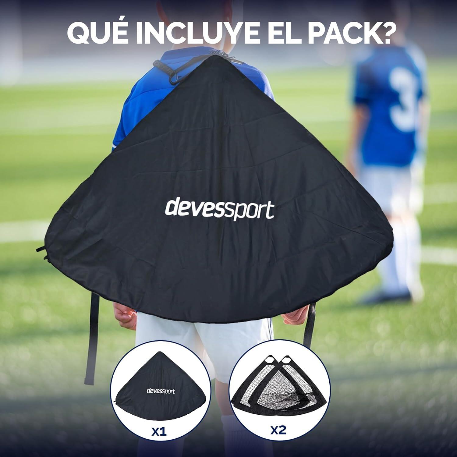 Buts de football pliables Devessport, lot de 2 unités, 120 x 90 x 90 cm 7/7