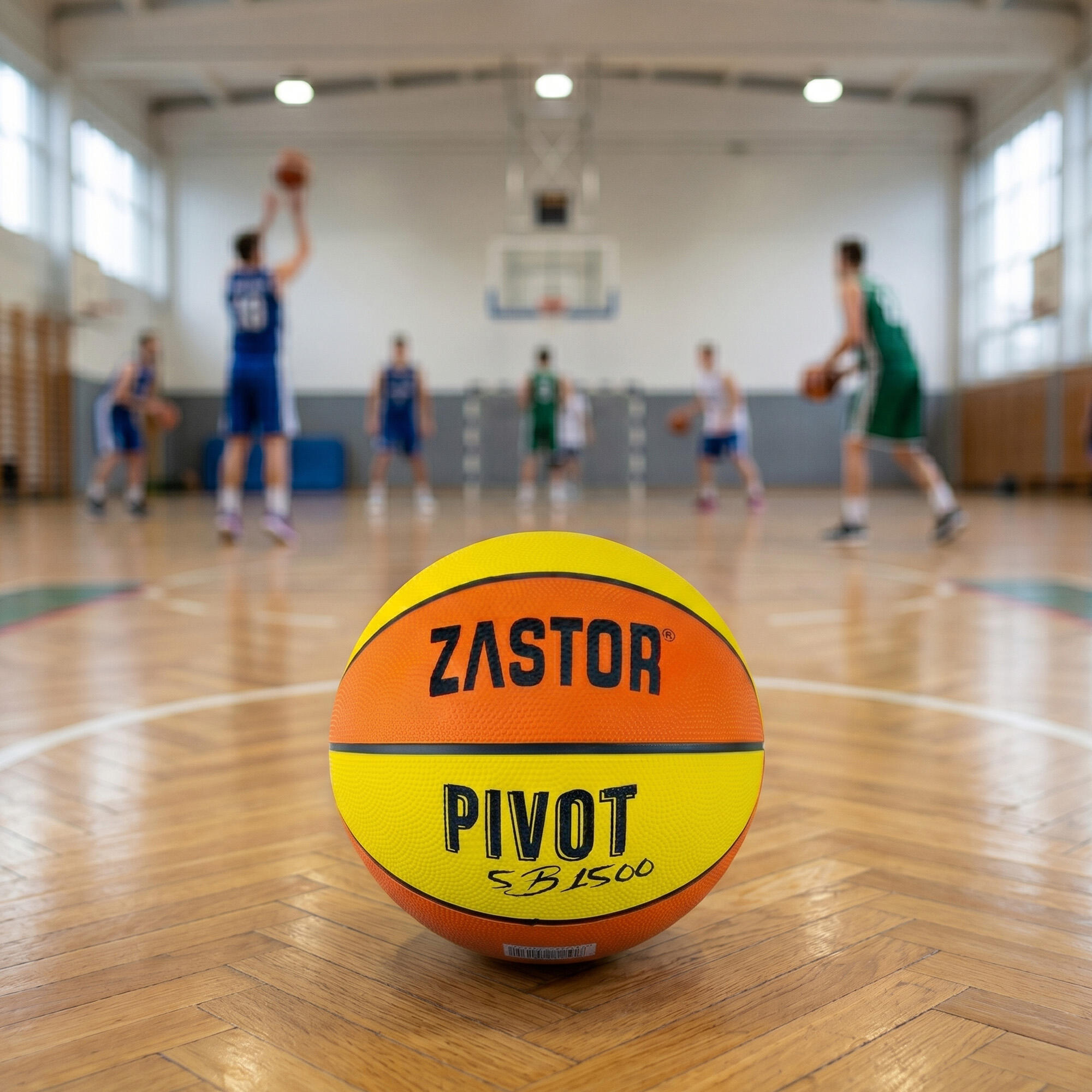 Zastor Pivot Basquetebol Tamanho 5 - Laranja / Amarelo 2/6