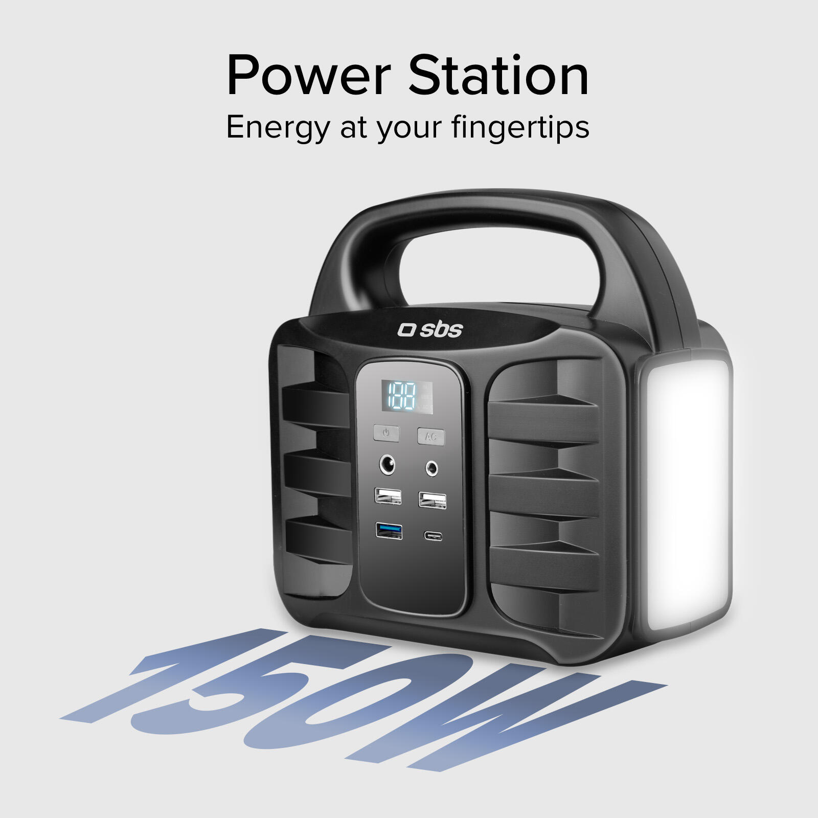 Station de charge portable 150 Watts - avec USB-A, USB-C, prise CA, prise CC 2/7