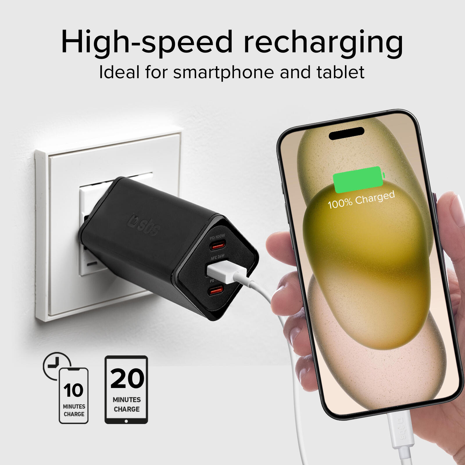 Chargeur de batterie GaN de 100 watts avec Power Delivery (PD) 7/7