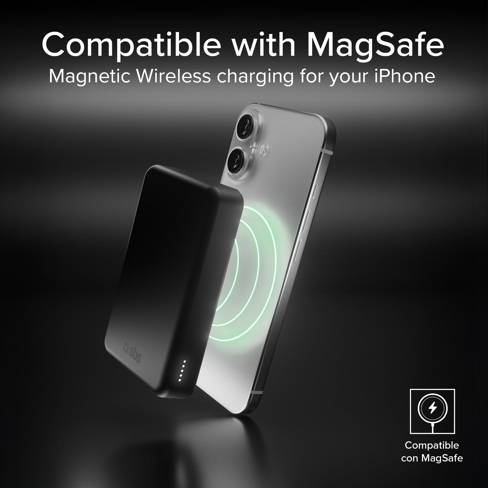 PowerBank Wireless Qi2 10000mAh con USB-C 6/7