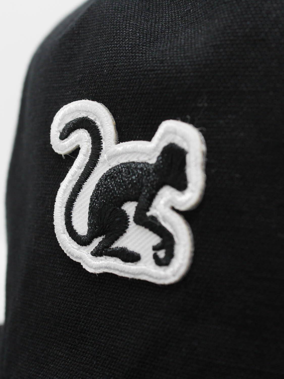 Gorra 5P Hombre/Mujer - Algodón Orgánico - Talla única (Negro) 3/4