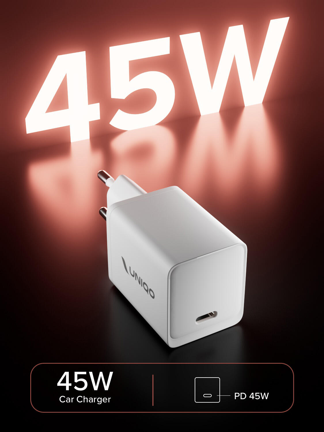 Caricatore caricabatterie GaN 45W Power Delivery 2/7