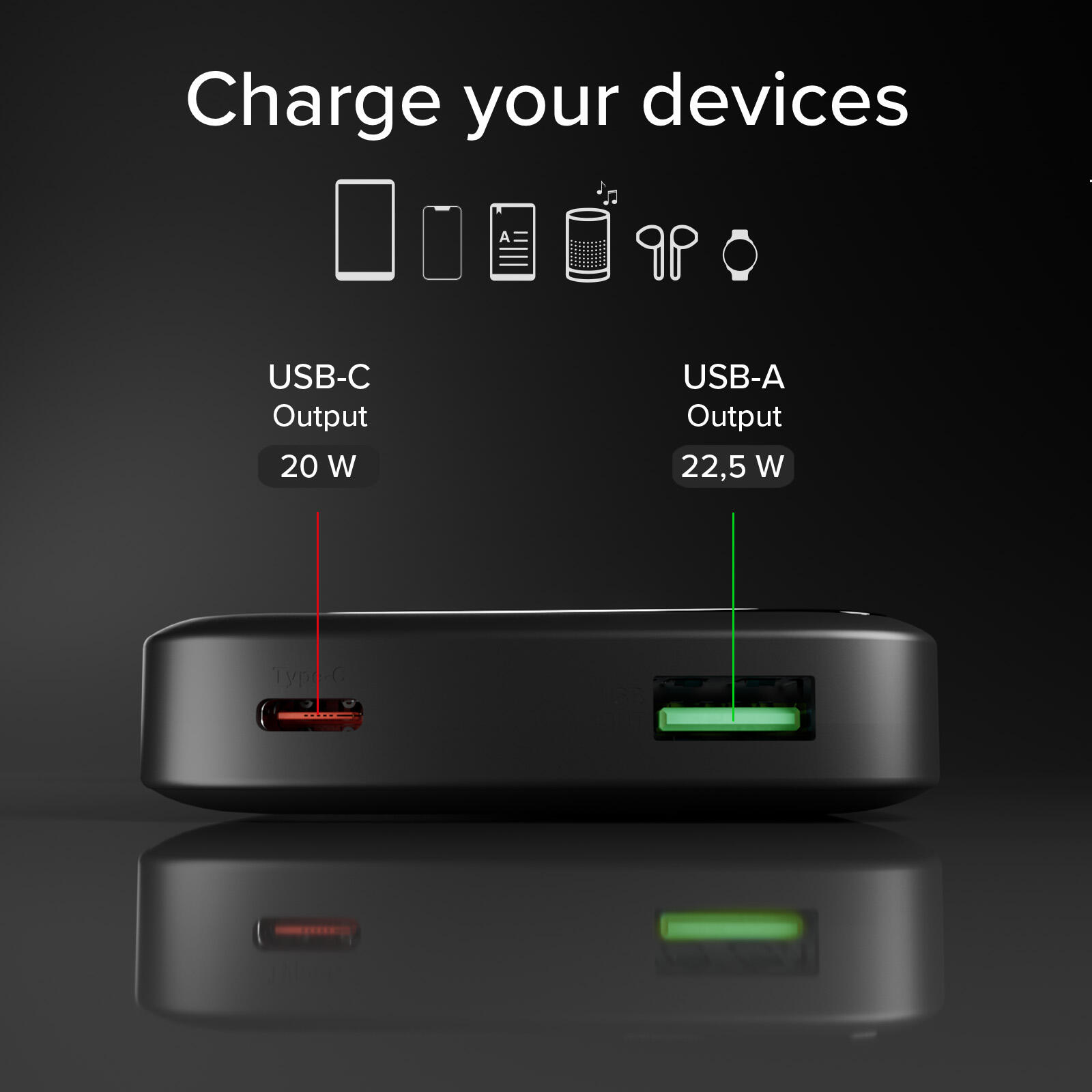 PowerBank Compatto da 10000 mAh con Ricarica Rapida e Display LCD 6/7