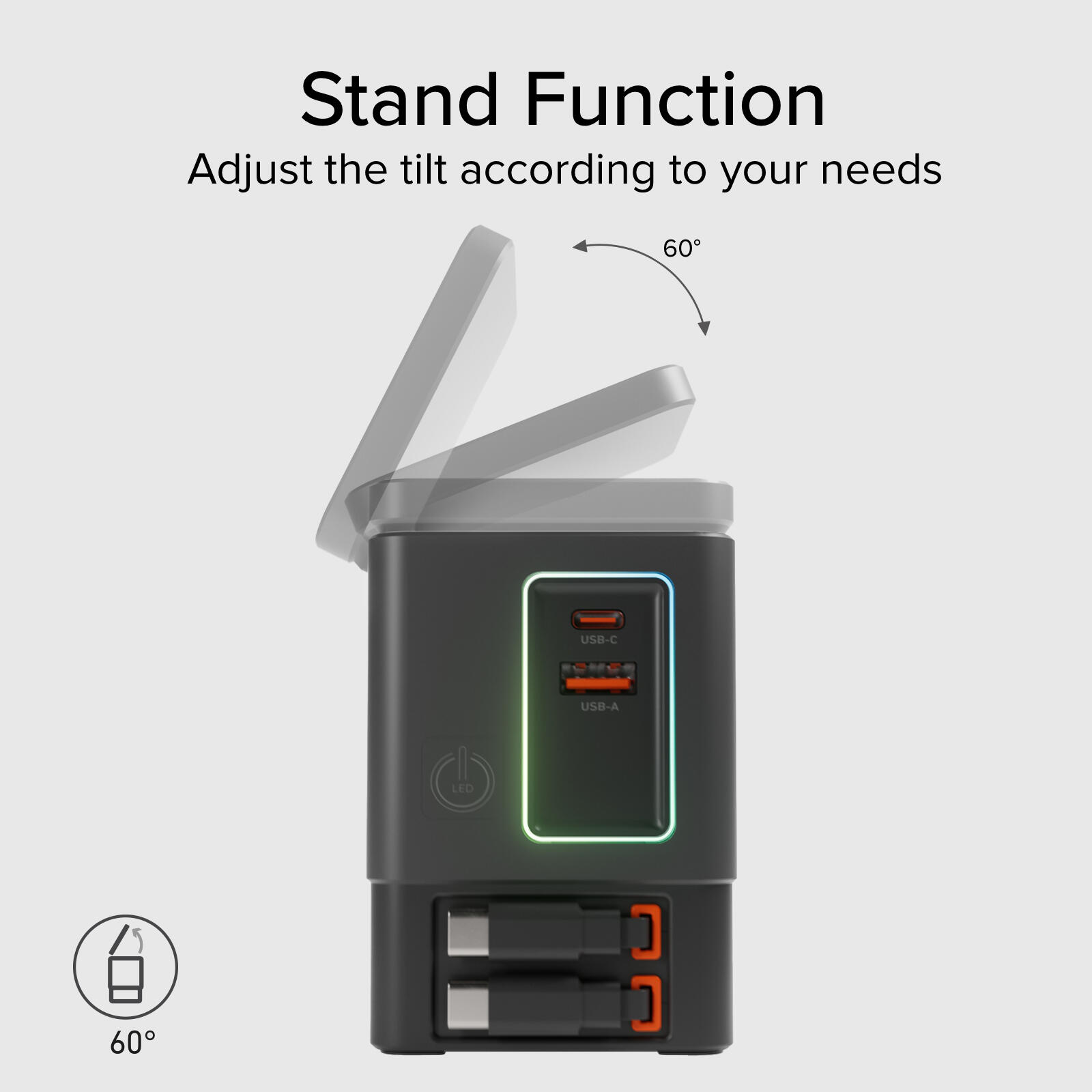 Stazione di Ricarica 6 in 1, 100W, con Ricarica Wireless 6/7