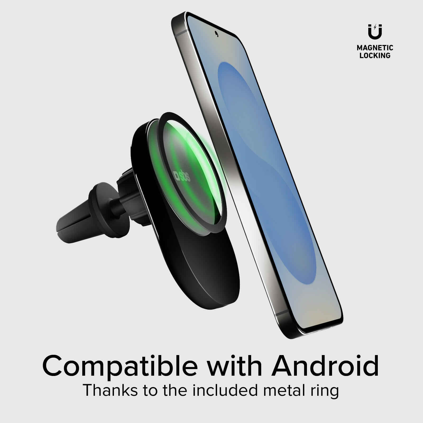 Support voiture pour iPhone compatible avec la charge MagSafe 5/7