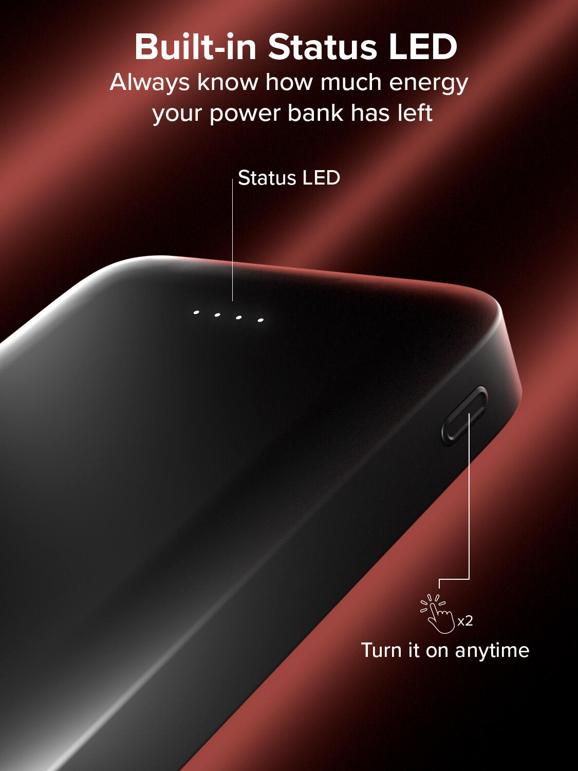 PowerBank 10000 mAh, con USB-C Power Delivery 20W 4/7