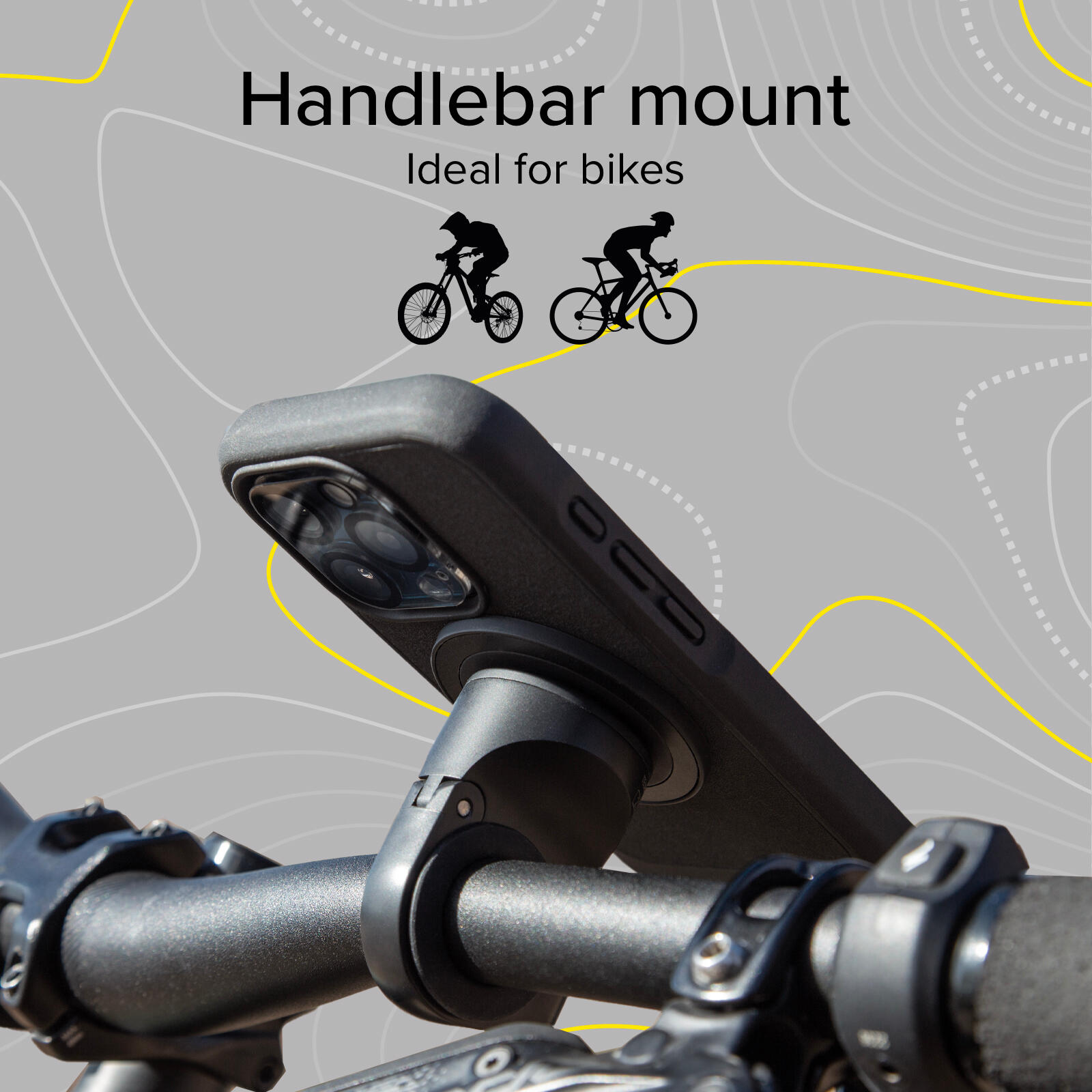 Supporto Portacellulare da Bici e Monopattino Ultra Stabile LockPro per Manubrio 3/7
