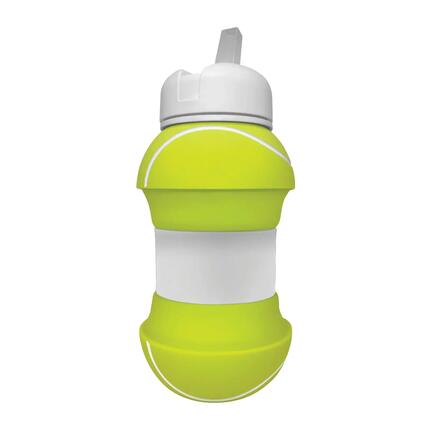 Gourde pliable silicone 550 ml design balle de tennis