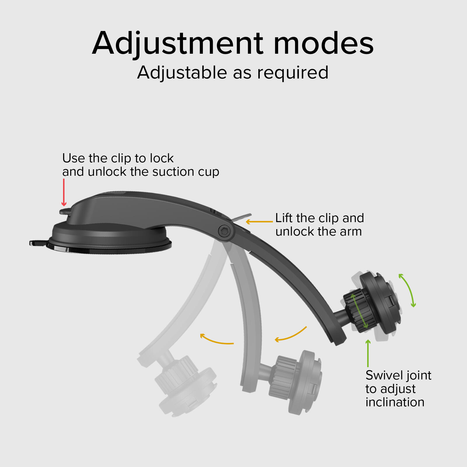 Support voiture pare‑brise/tableau de bord Lock Pro 6/7