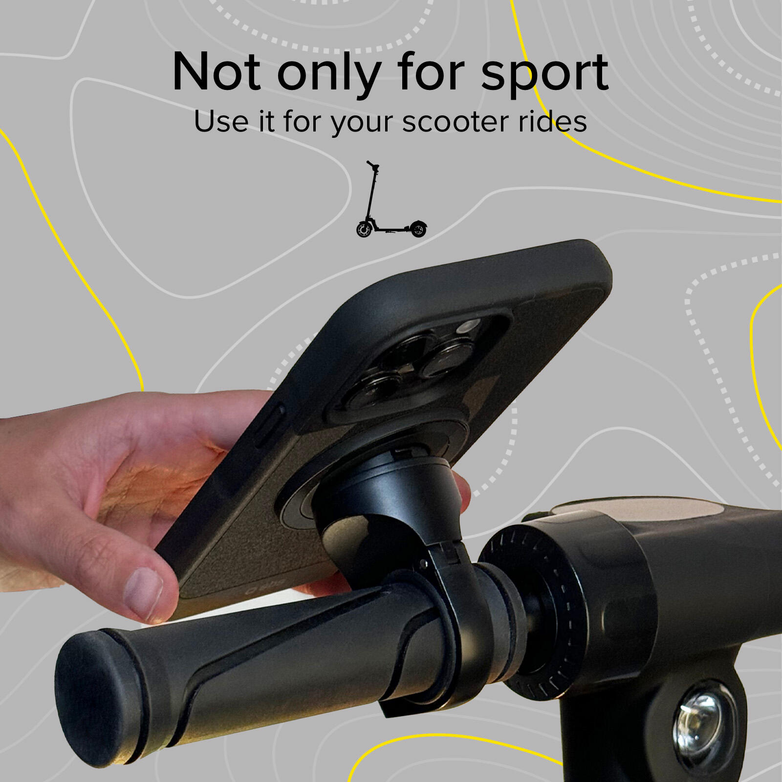 Supporto Portacellulare da Bici e Monopattino Ultra Stabile LockPro per Manubrio 4/7