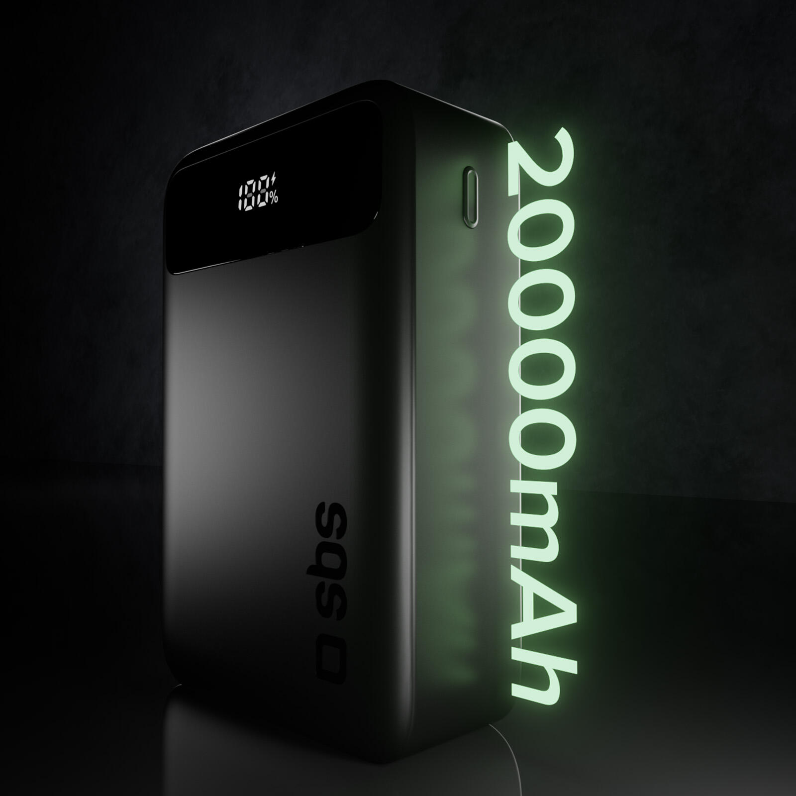 Powerbank Compatto 20000mAh con Display e Ricarica Rapida 20W USB-C e USB-A 3/7