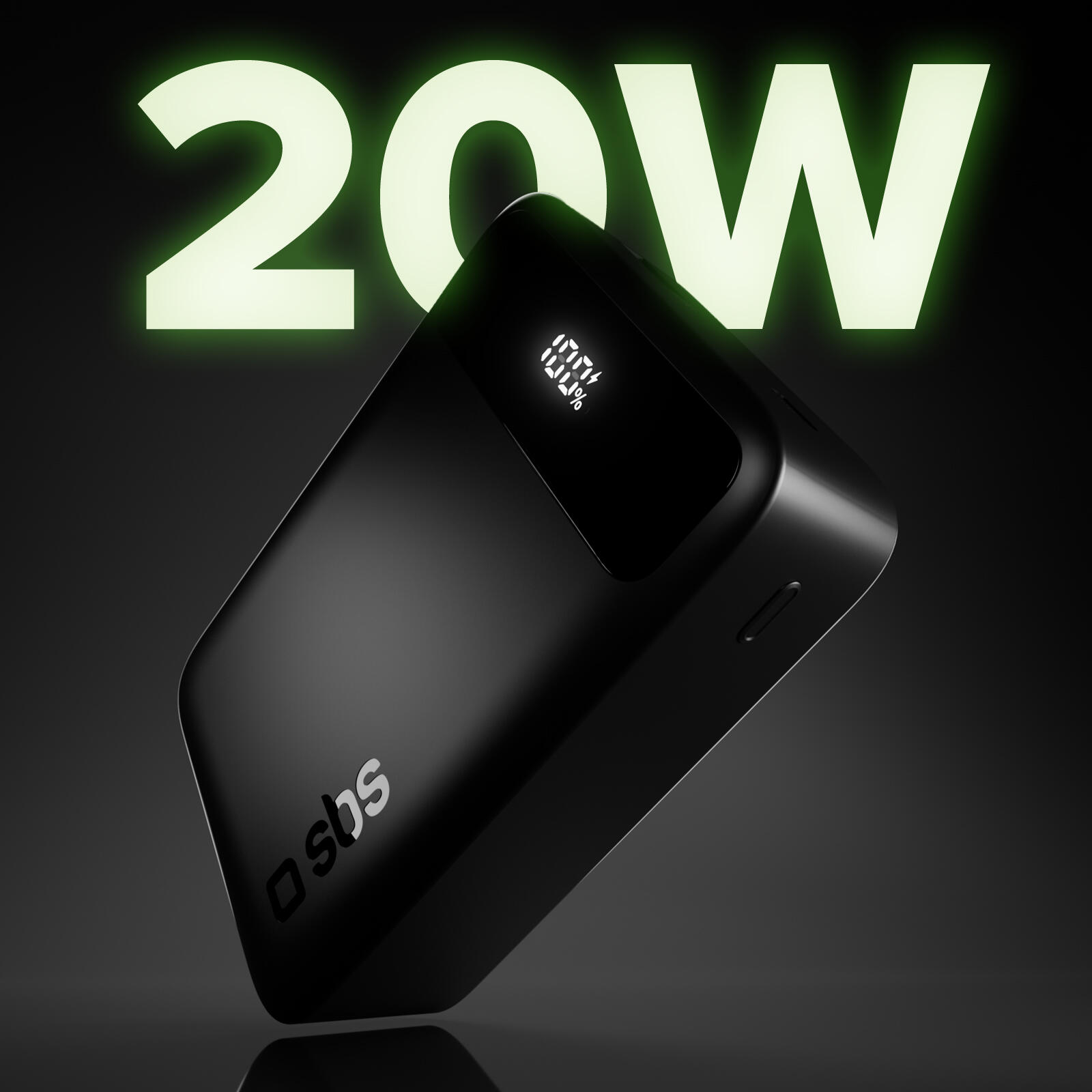 Powerbank Compatto 20000mAh con Display e Ricarica Rapida 20W USB-C e USB-A 2/7