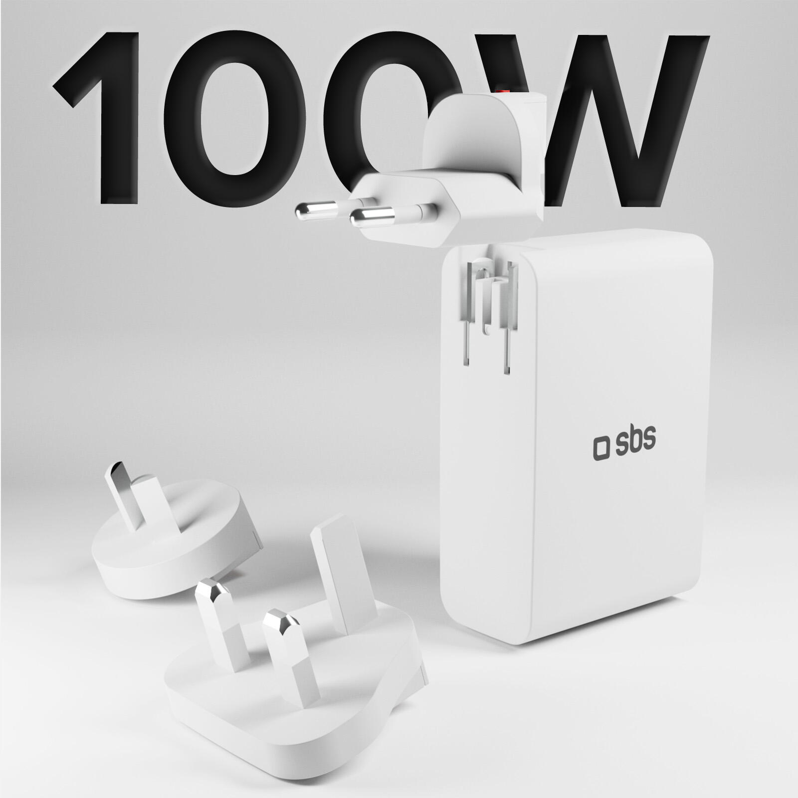 Caricatore universale da viaggio 100W, 3xUSB-C, USB-A, laptop, telefono, tablet 2/7