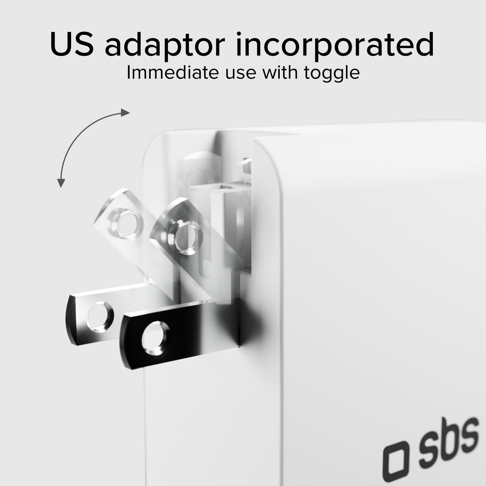 Caricatore universale da viaggio 100W, 3xUSB-C, USB-A, laptop, telefono, tablet 5/7