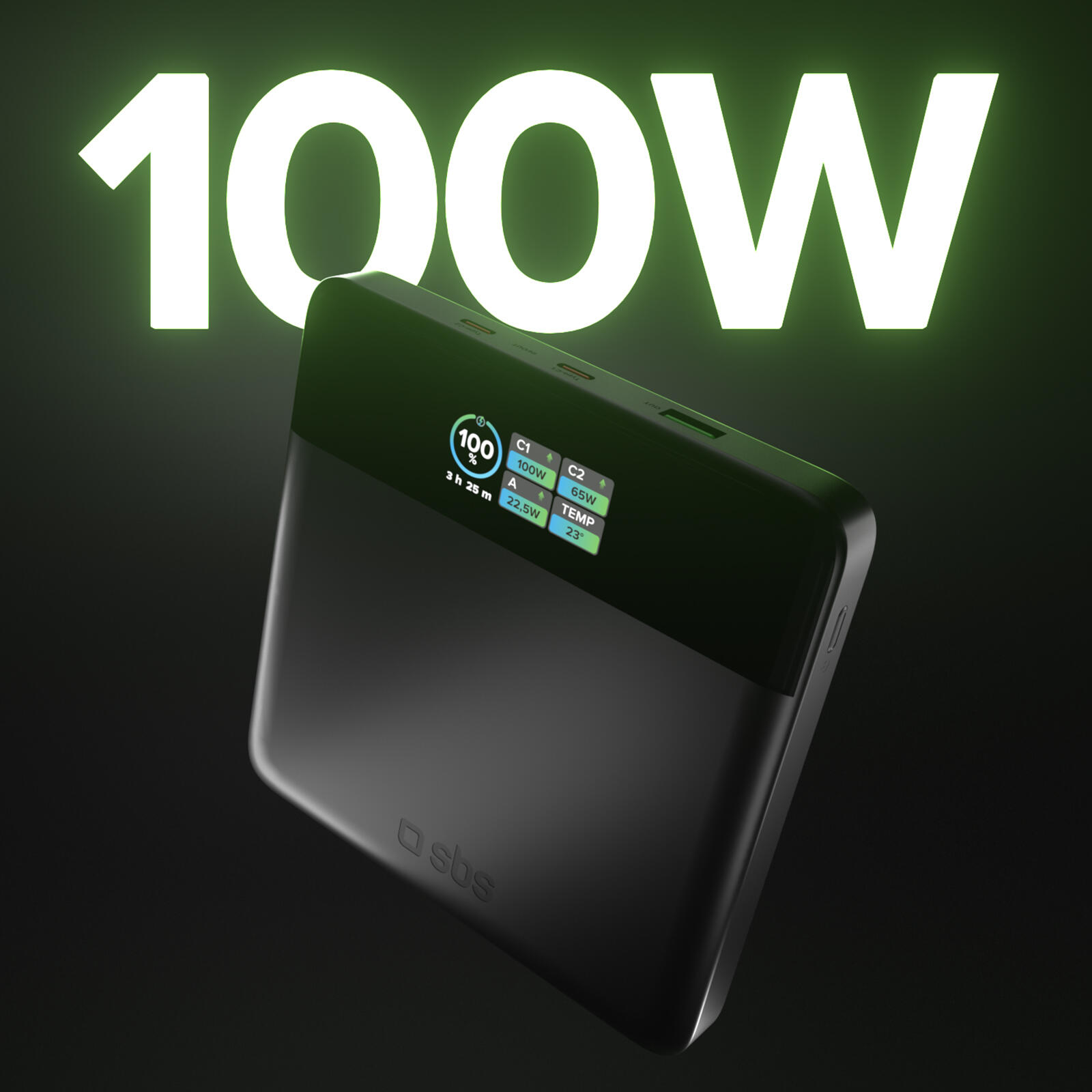 PowerBank da 20000mAh con Display LCD e Ricarica per Laptop da 100W 2/7