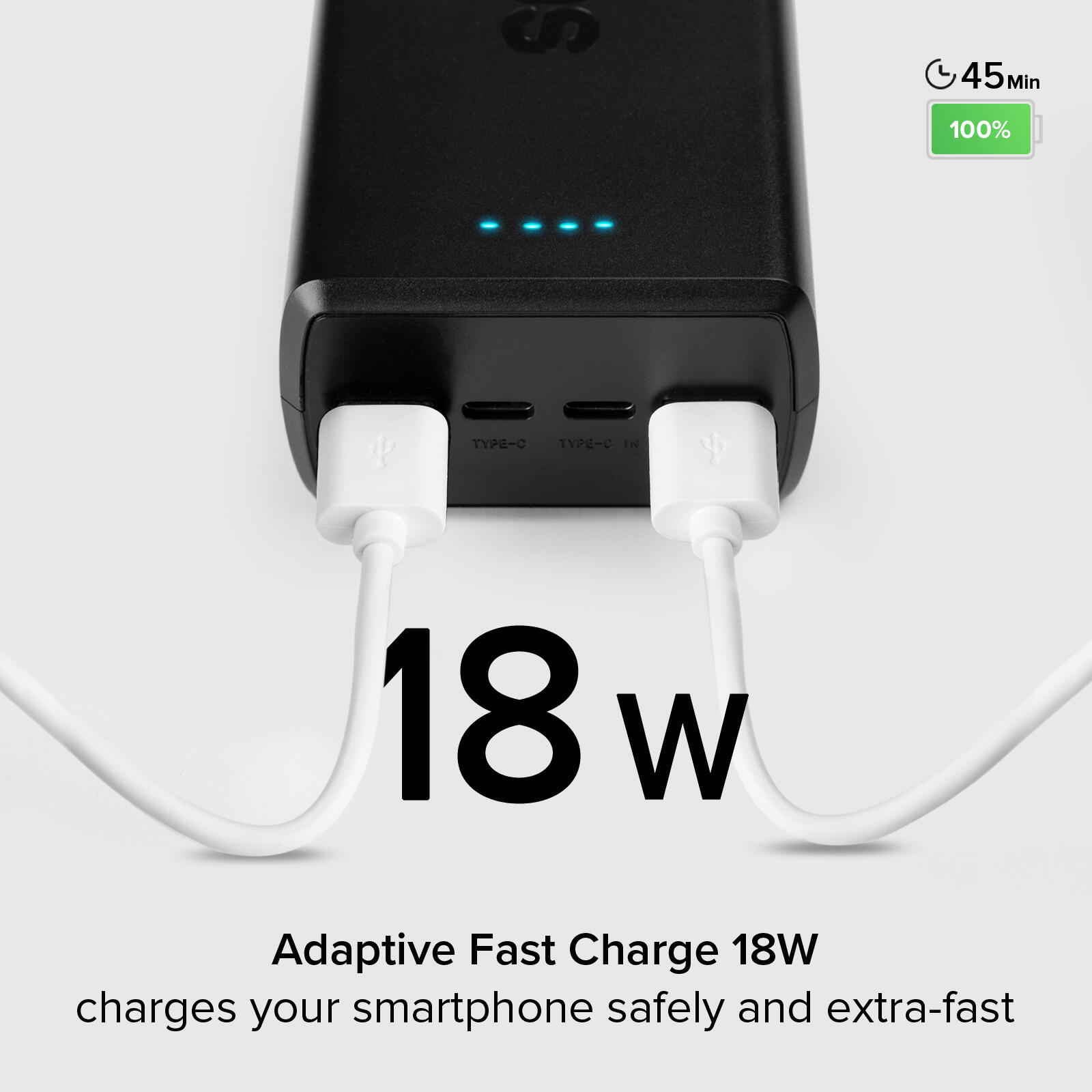 Powerbank 30000 mAh con Ricarica Rapida Multiporta 5/7