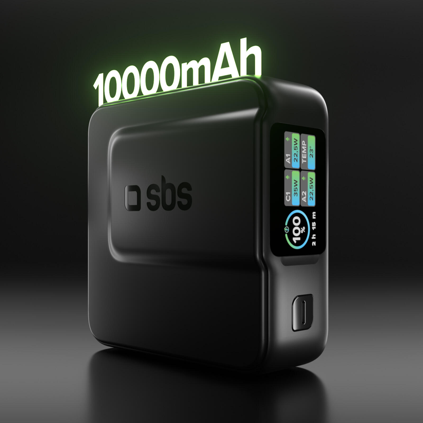 PowerBank 10000 mAh Ultra-compatto con Display Intelligente e PD 35 W 3/7