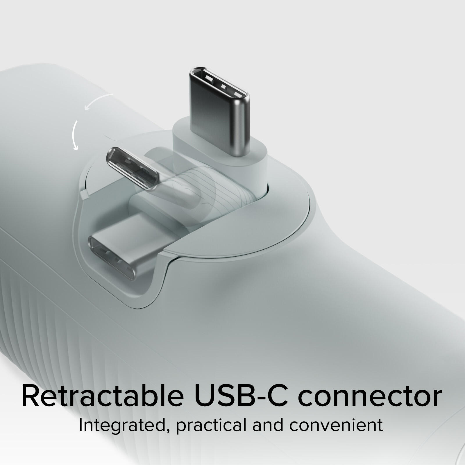 PowerBank 5000 mAh, con plastica riciclata GRS e connettore USB-C 4/7