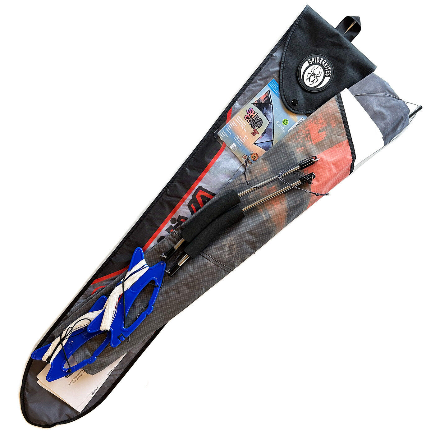 Aquilone acrobatico Spiderkites Shiva Core Nightfall 20037 Nero 228 x 78 cm 3/7