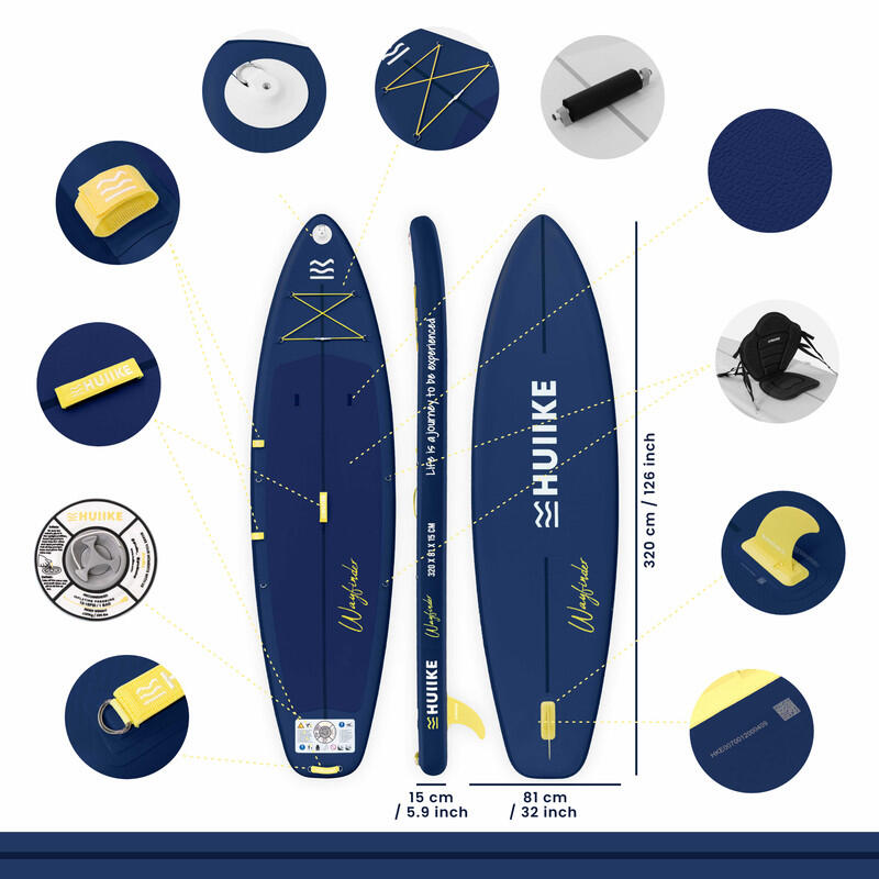 Deska Sup Nadmuchiwana Touring 10’6” z Akcesoriami, do 130 kg, Navy