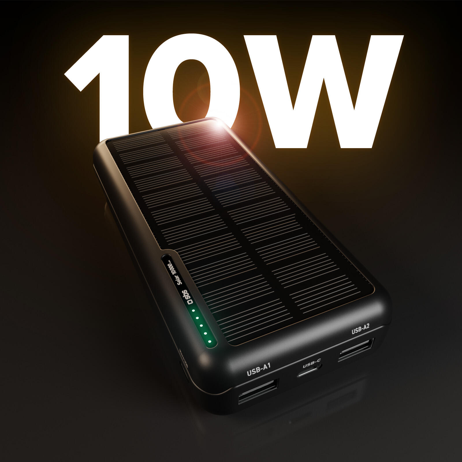 Batterie externe solaire de 10.000 mAh 3/7