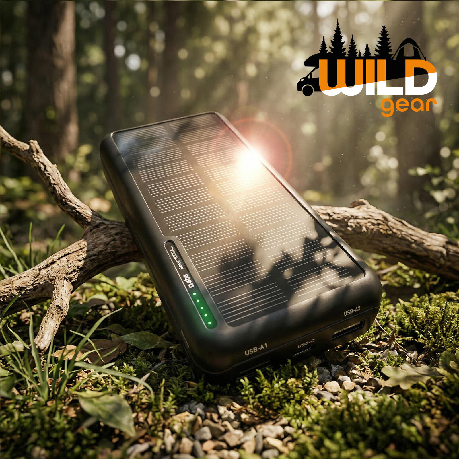 Batterie externe solaire de 10.000 mAh 2/7