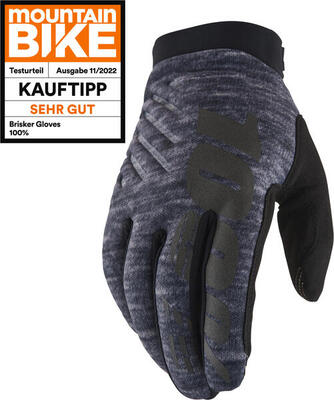 100% brisker heather grey lange handschoenen