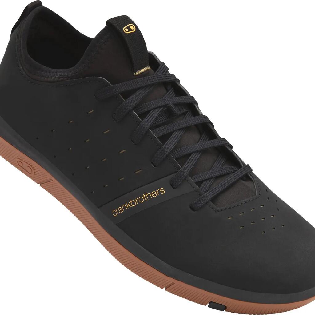 STAMP STREET LACE shoes - black/gold / brown sole