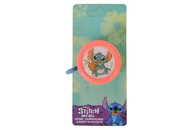 Disney stitch fietsbel in koraalroze en blauw