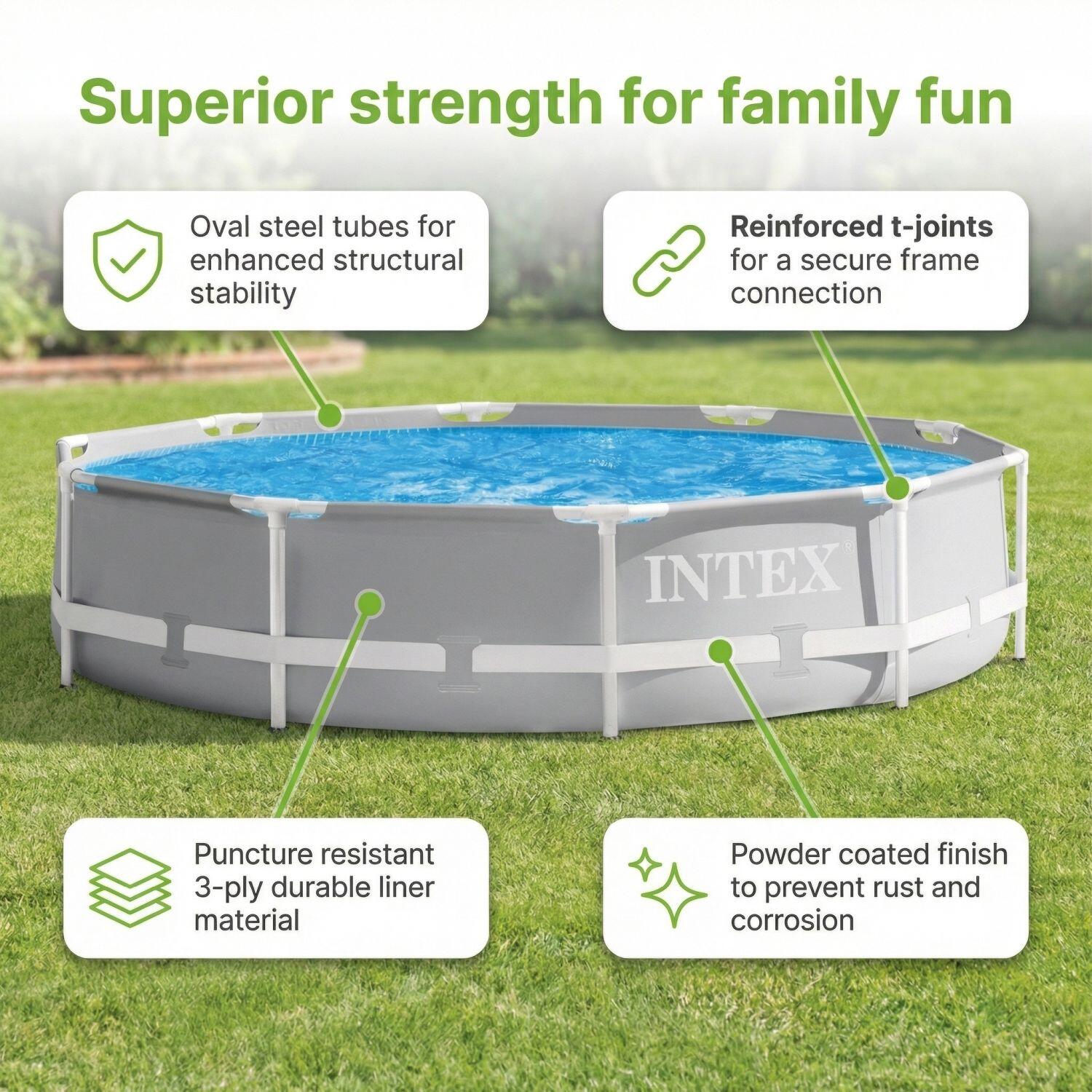 INTEX Piscina Prism Frame Redonda - 305x76 cm - 7-piezas S20 2/7