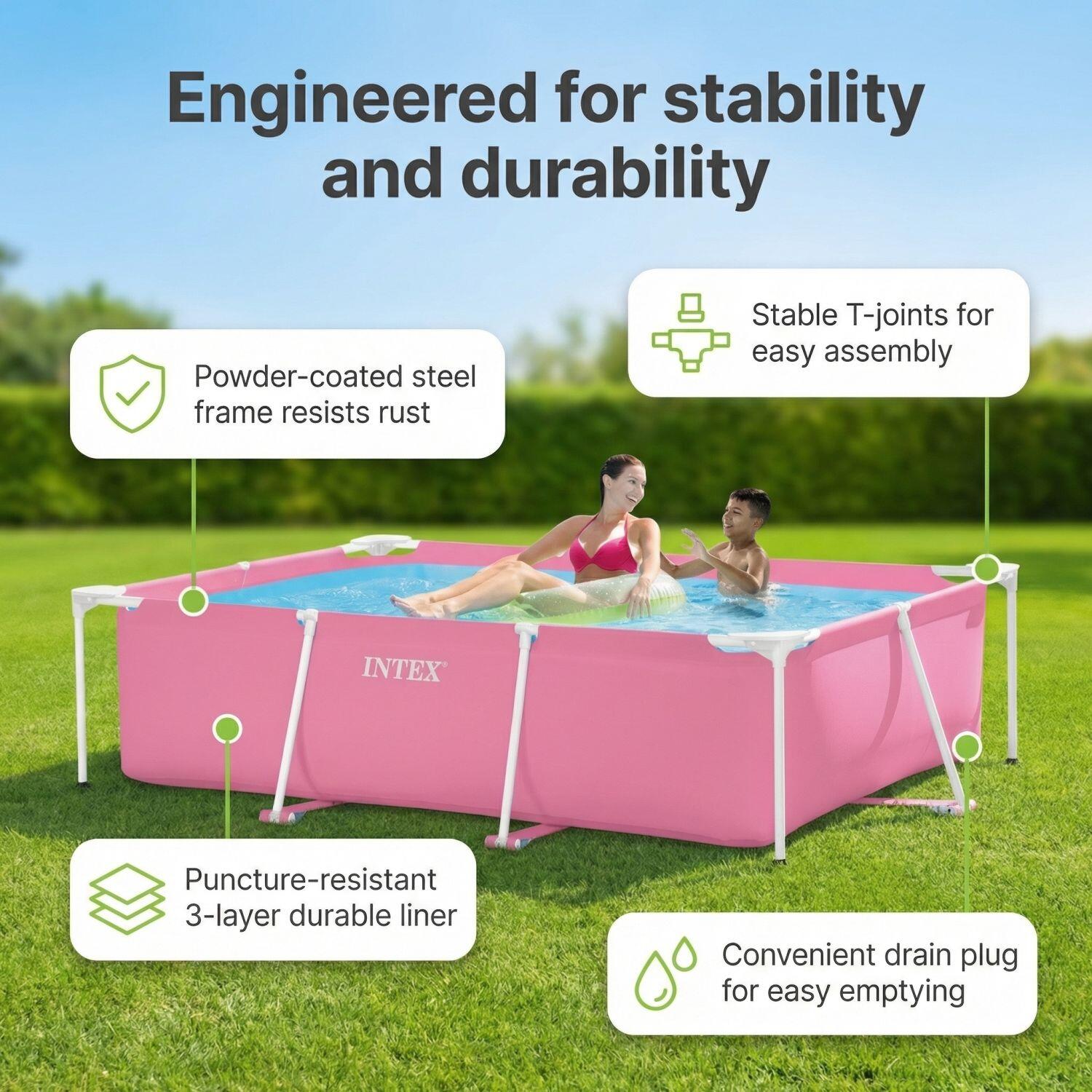 Rechteckiger Frame Pool - 220x150x60 cm - 7-teilig  S46 2/7