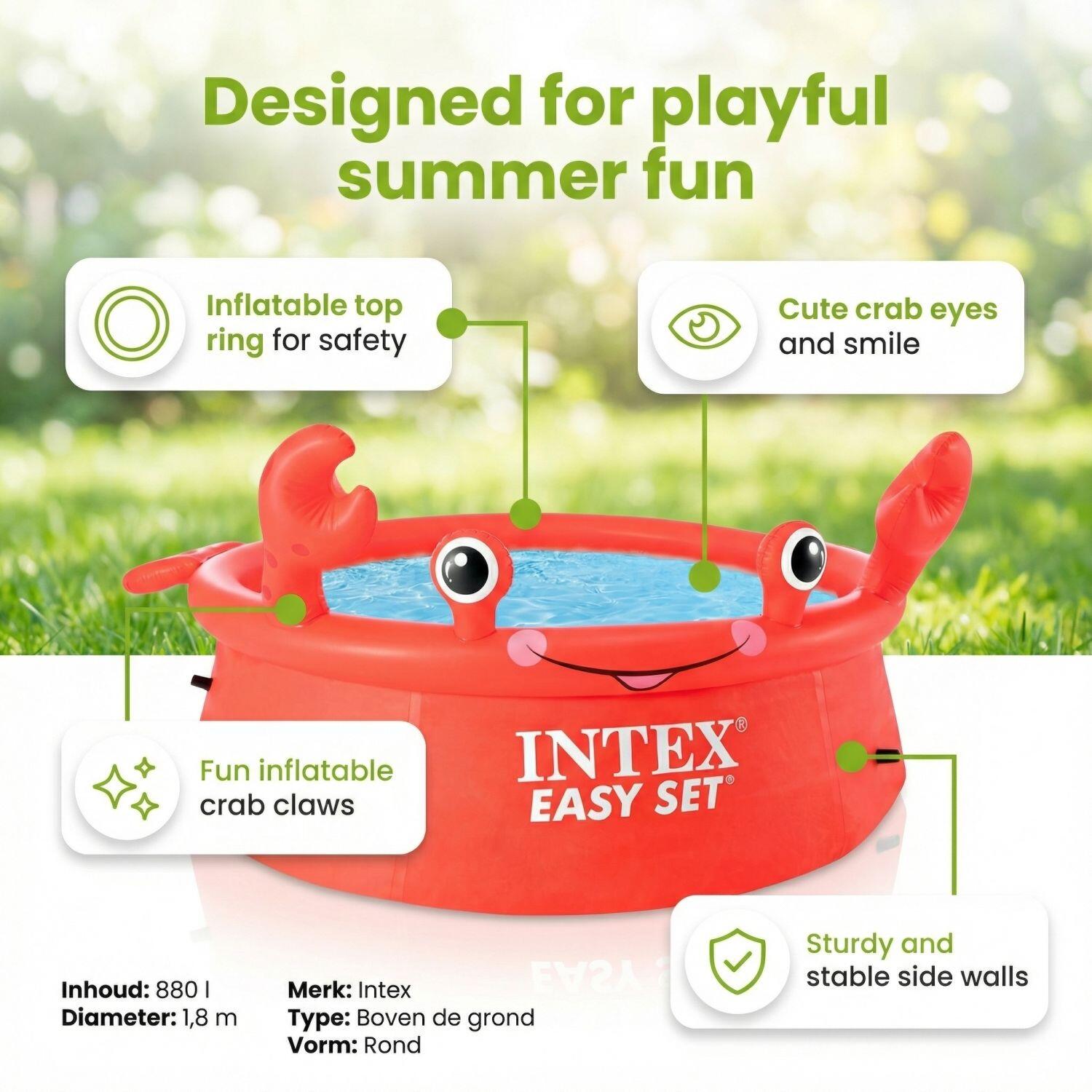 Easy Set Pool Rund - Krabbe - 183x51 cm - 7-teilig  S20 7/7