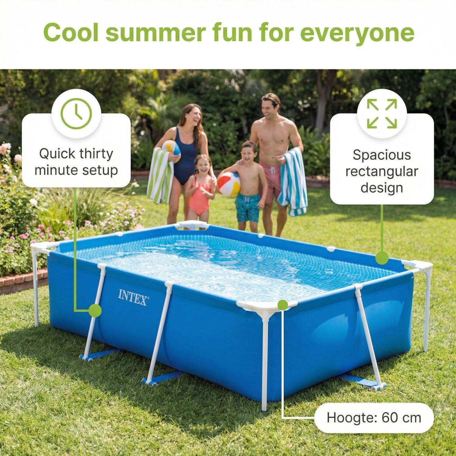 Rechteckiger Frame Pool - 220x150x60 cm - 7-teilig  S10 2/7