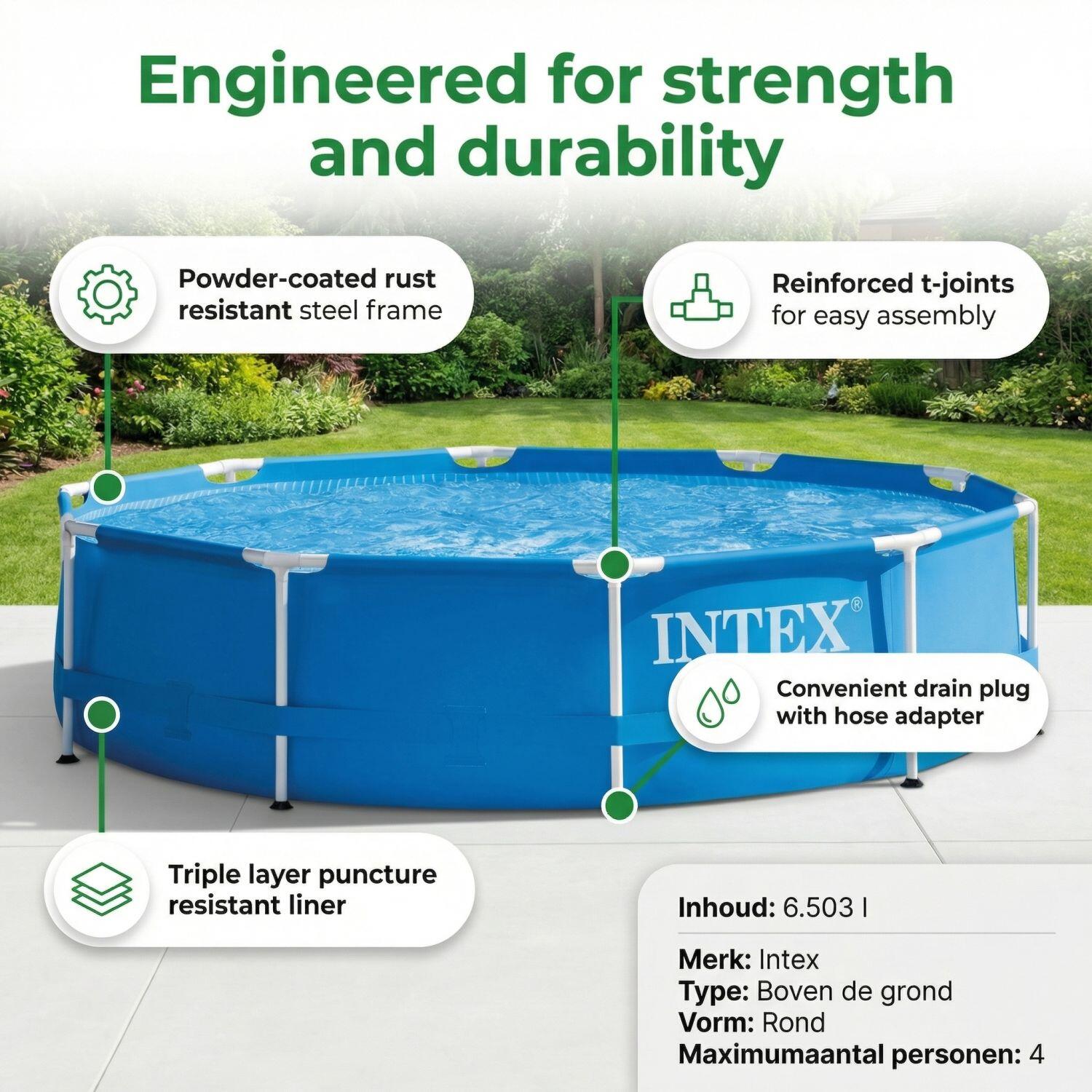 Frame Pool Rund - 366x76 cm - 7-teilig  S31 7/7