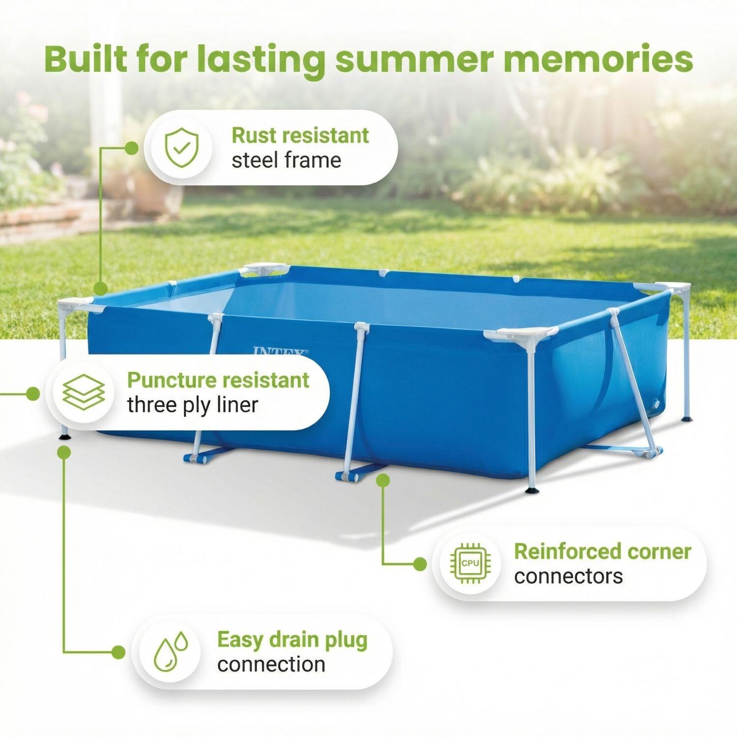 Rechteckiger Frame Pool - 220x150x60 cm - 7-teilig  S10 7/7
