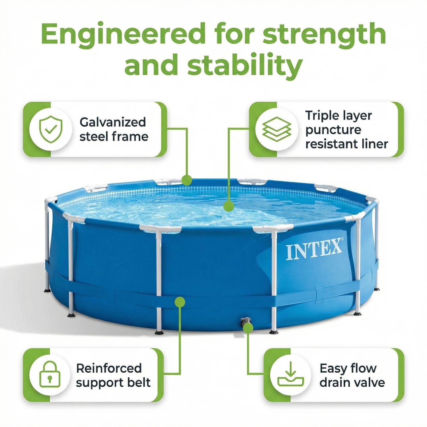 Frame Pool Rund - 305x76 cm - 7-teilig  S134 7/7