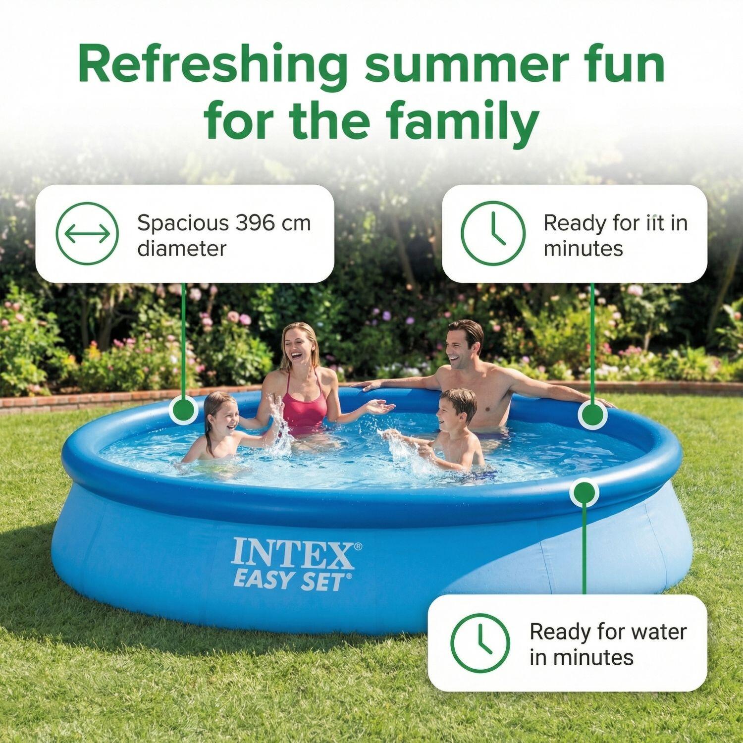 Easy Set Pool Rund - 396x84 cm - 7-teilig  S152 2/7
