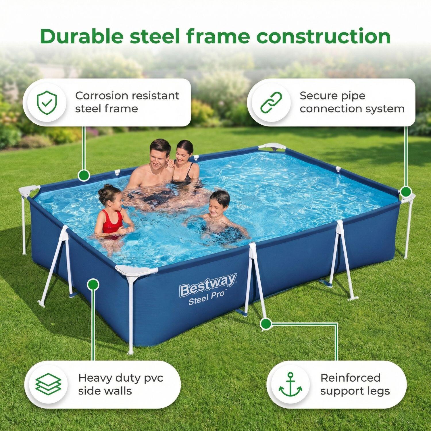 Bestway Steel Pro Rechteckig - 300x201x66 cm - 7-teilig  S146 2/7