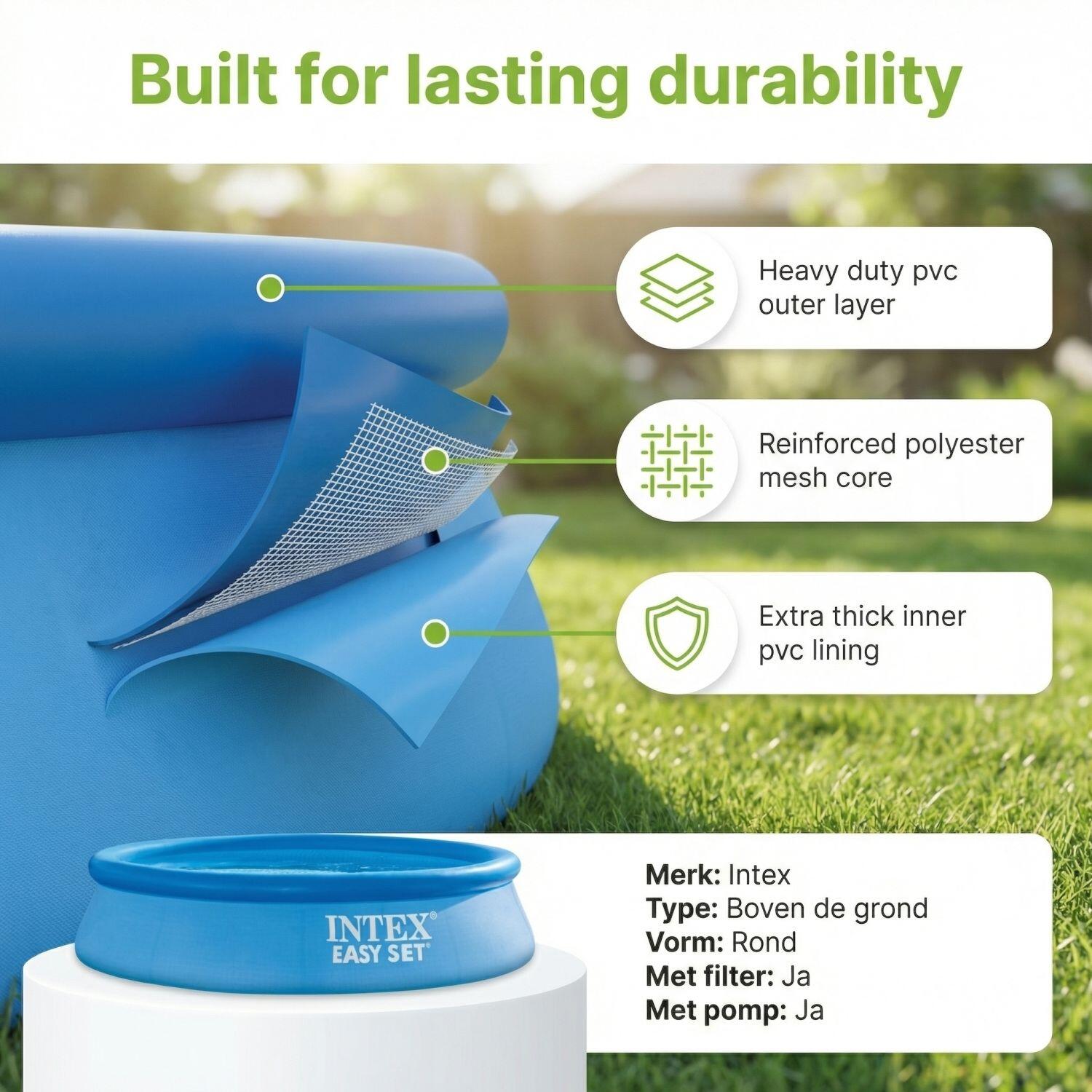 Easy Set Pool Rund - 244x61 cm - 7-teilig  S135 7/7