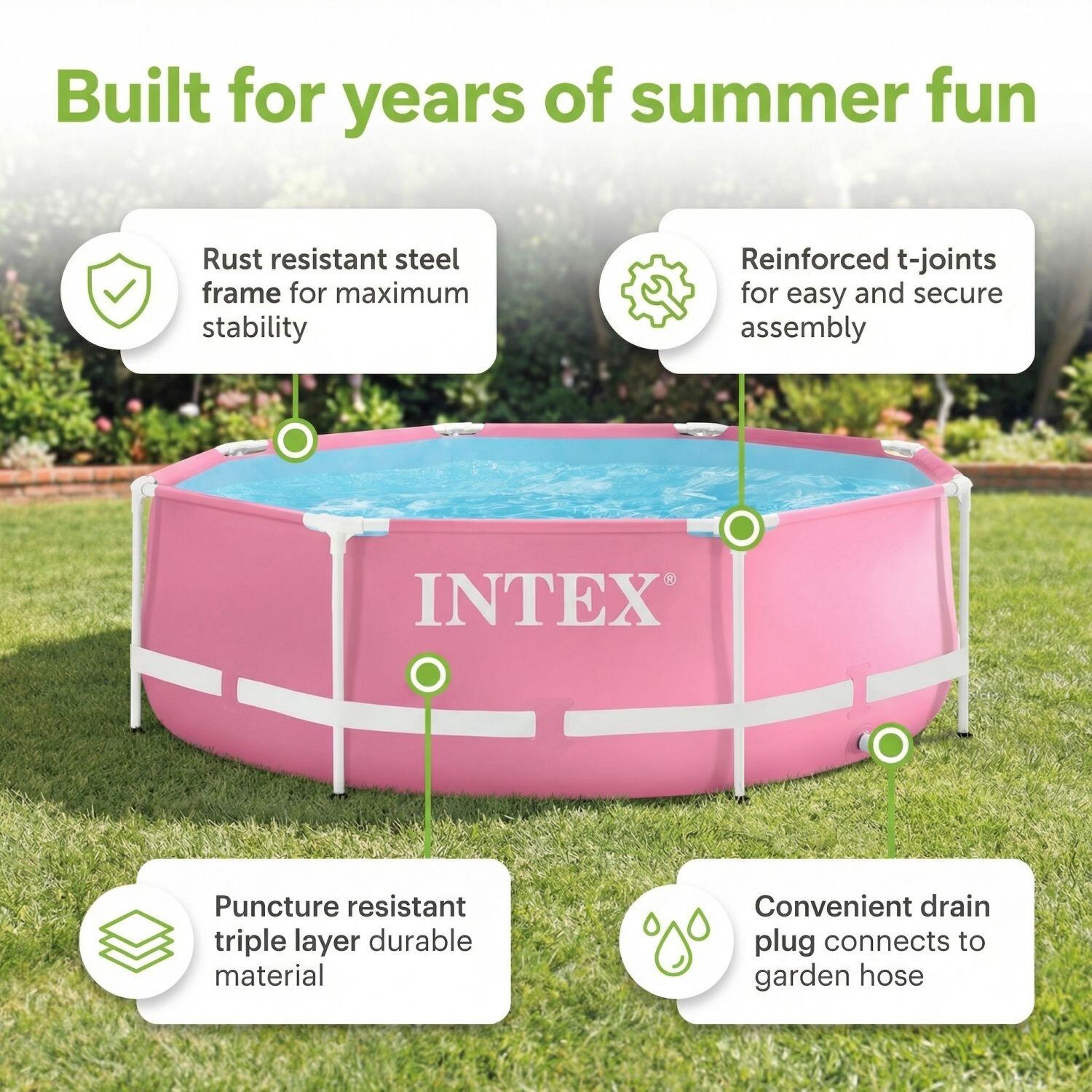 INTEX Piscina con estructura Redonda - 244x76 cm - 7-piezas S108 2/7