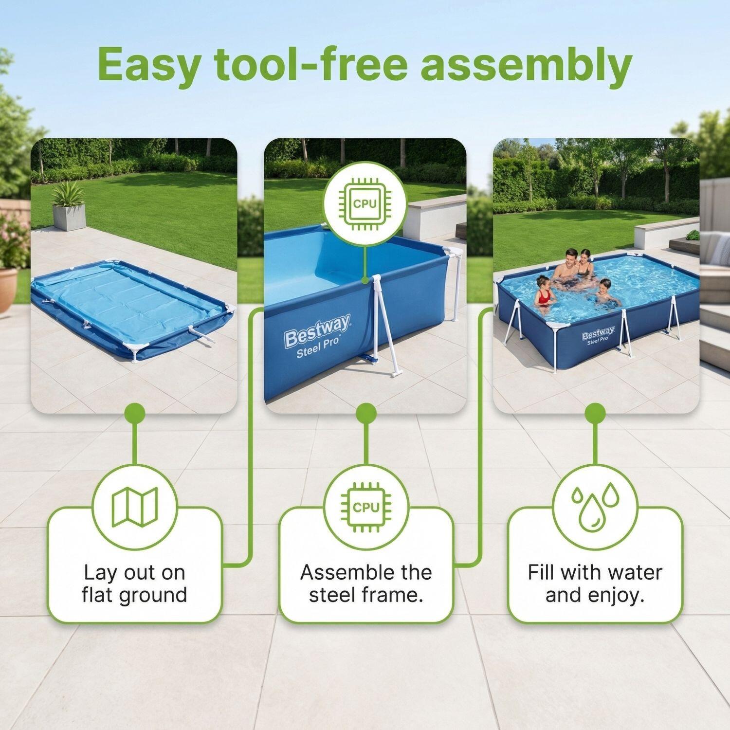Bestway Steel Pro Rechteckig - 300x201x66 cm - 7-teilig  S146 7/7