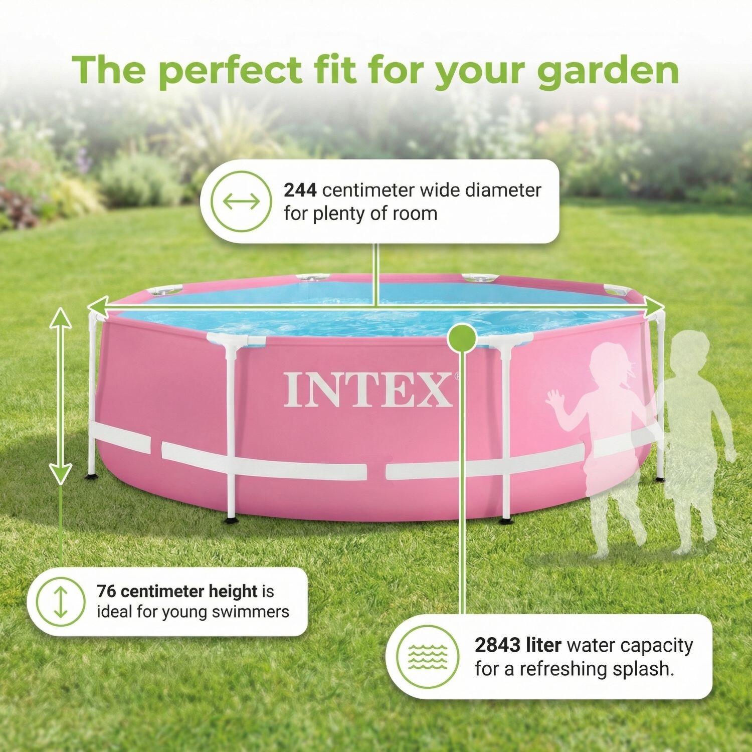 INTEX Piscina con estructura Redonda - 244x76 cm - 7-piezas S108 7/7