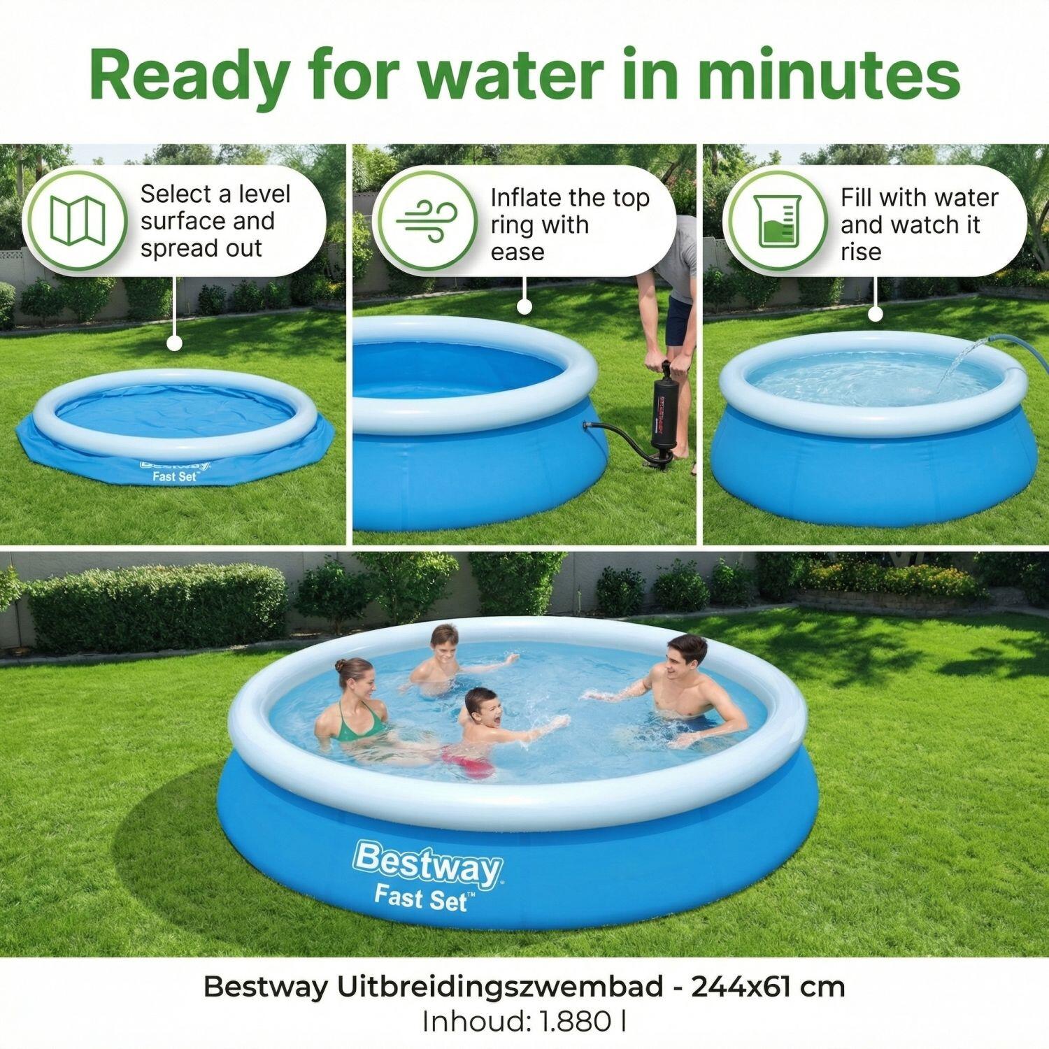 Bestway Fast Set Rund - 244x61 cm - 7-teilig  S52 7/7