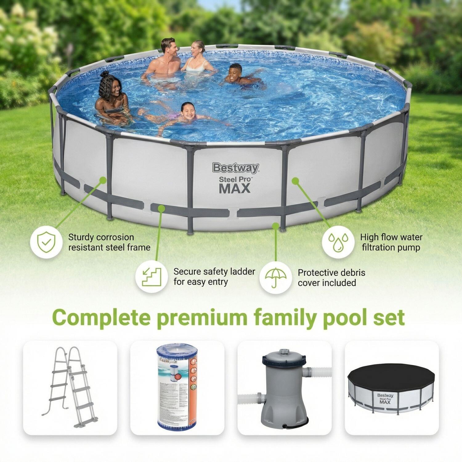 Bestway Steel Pro MAX Rund - 457x122 cm - 8-teilig  S532 2/7