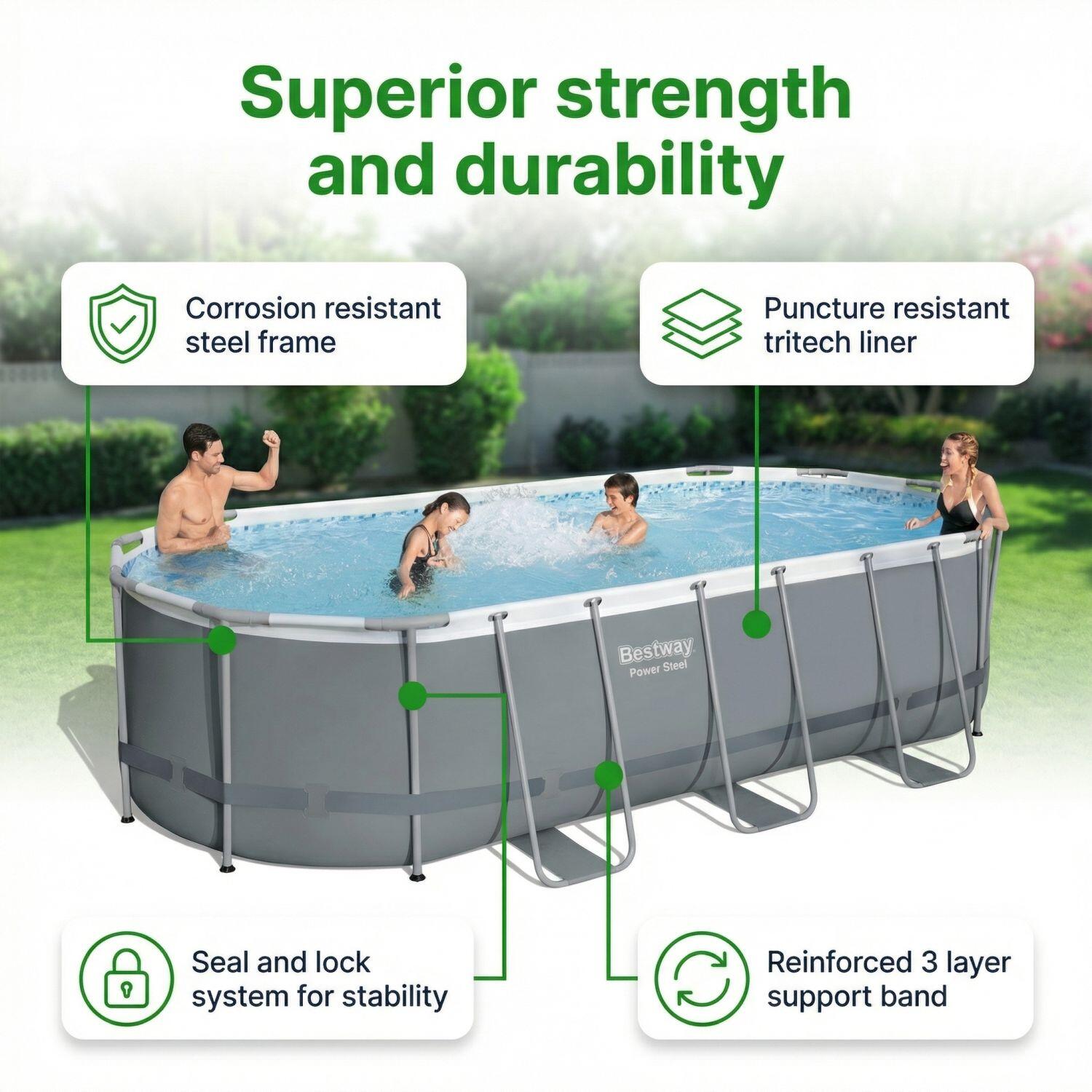 Bestway Power Steel Oval - 549x274x122 cm - 8-teilig  S602 2/7