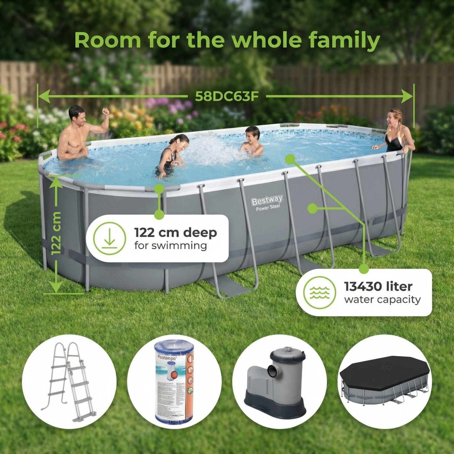 Bestway Power Steel Oval - 549x274x122 cm - 8-teilig  S602 7/7