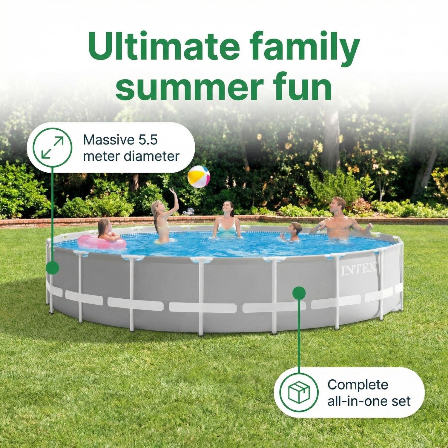 Prism Frame Pool Rund - 549x122 cm - 9-teilig  S583 2/7