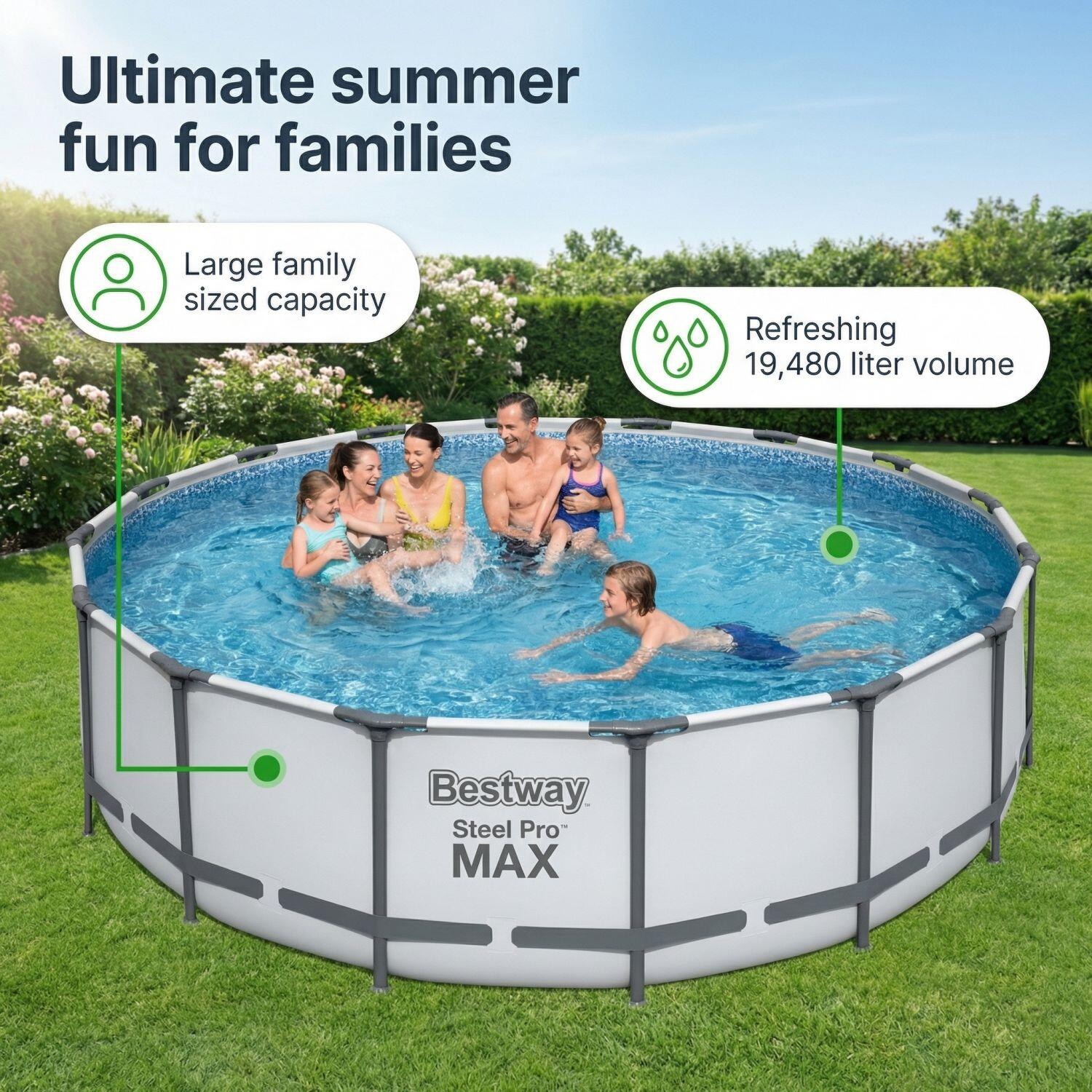 Bestway Steel Pro MAX Rund - 488x122 cm - 8-teilig  S543 2/7