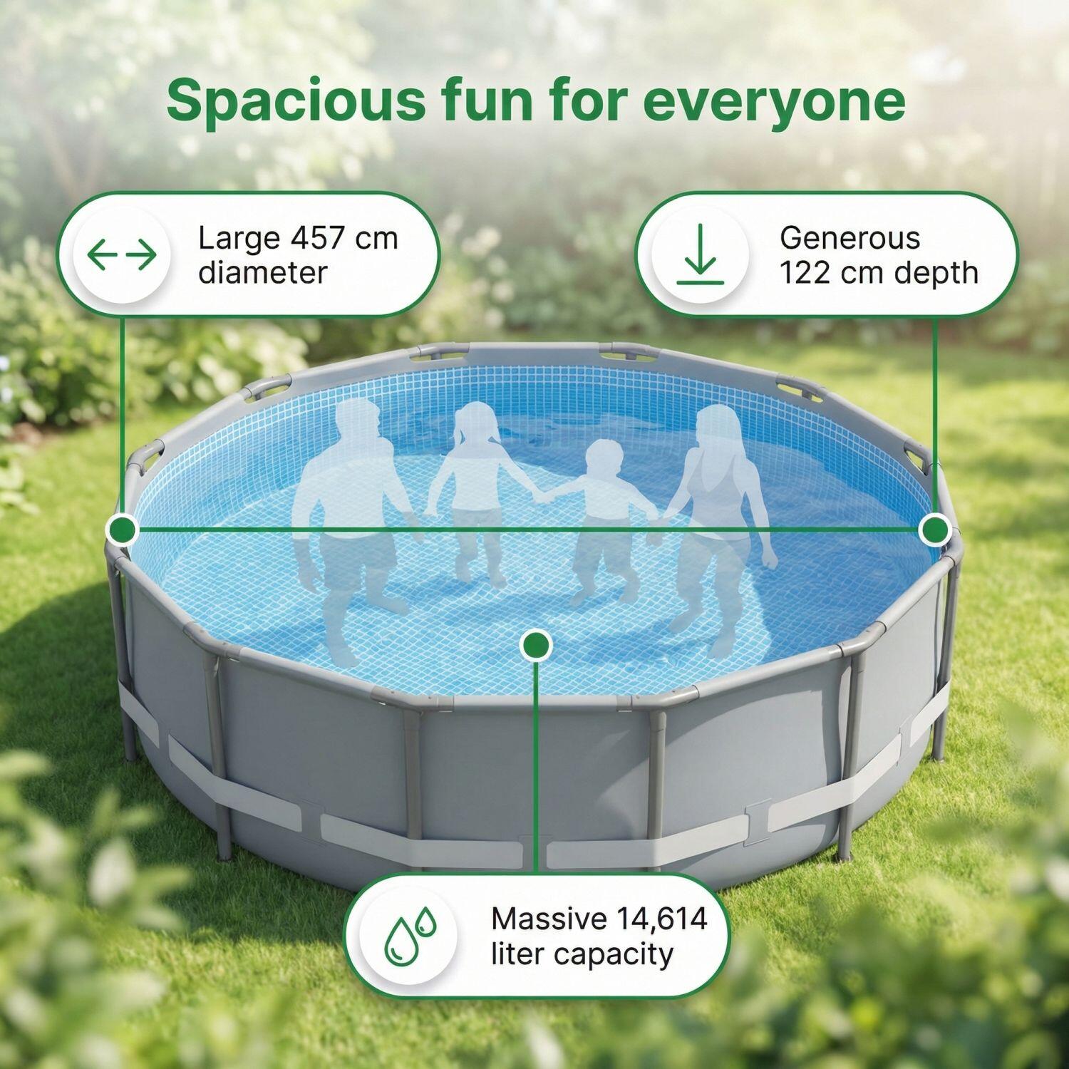 Prism Frame Pool Rund - 457x122 cm - 9-teilig  S542 5/7